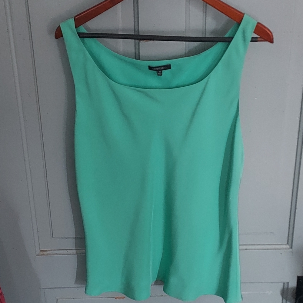 Lafayette 148 New York Mint Green Boat-Neck Sleeveless Top
